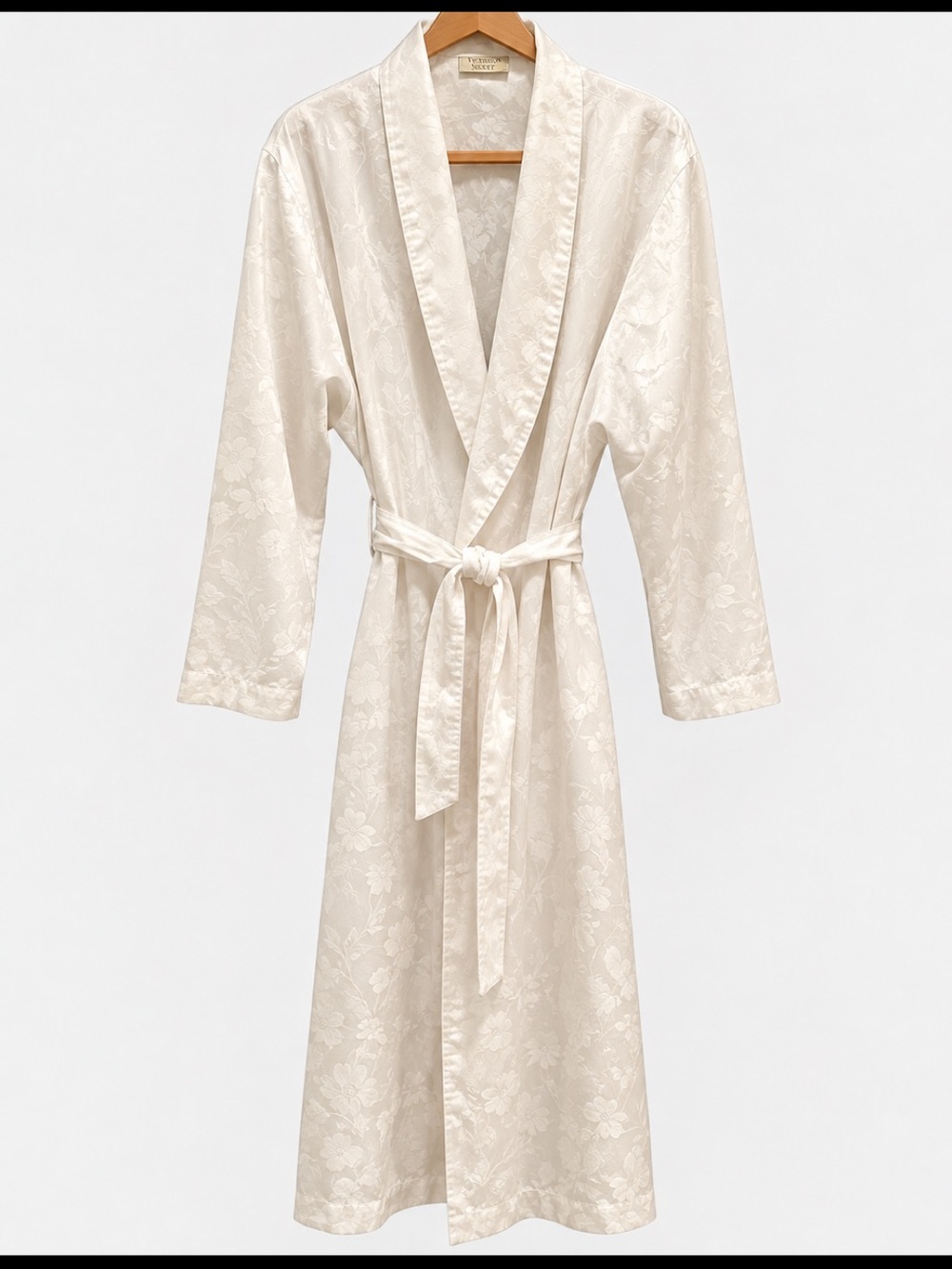 VTG Victoria's Secret Gold Label Cotton Robe White P/S